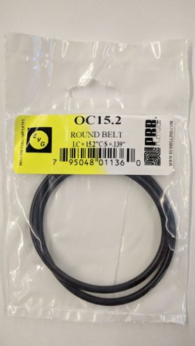 OC15.2 Round Rubber Belt 15.2" IC, .139" Cross Section