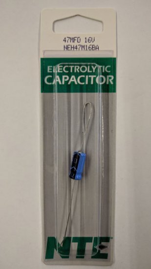 47uf 16V Axial Lead Electrolytic Capacitor
