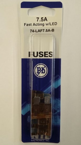 7.5 Amp Brown (ATC) Lighted Blade Fuse 32V (5Pk) Fast Acting