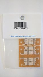 Dual Small IC Protoboard 1.8" x 3.6" (Phenolic)
