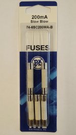 0.2 Amp (200mA) MDA Ceramic Fuse (5Pk) Slow Blow 6x30mm NTE