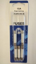 15 Amp (3AB) Ceramic Fuse (5Pk) Fast Acting 6x30mm