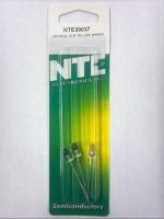 5mm Super Bright Yellow Green LED 2500mcd (3Pk) Clear Lens