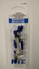 Piggyback Disconnect Nylon Insulated 16-14Awg 0.250" (10Pk)