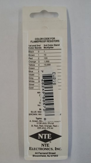 1.6K Ohm, 1/8W, 2% Metal Film Flameproof Resistor (6Pk)