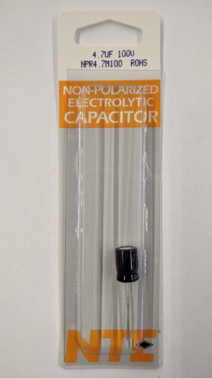 4.7uf 100V Non-Polar Radial Lead Electrolytic Capacitor