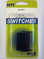 Connector Housing 0.25" Tab for Auto/Marine Switches NTE