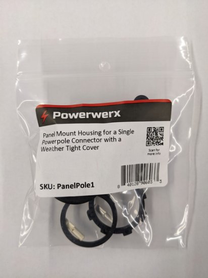 Panel Mount Housing for a Single Powerpole w/Cover