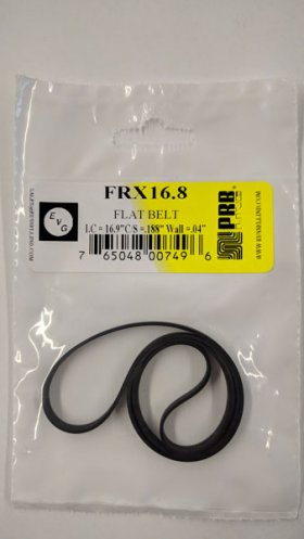 FRX16.8 Flat Rubber Belt 16.8" IC, .188" CS, .04" Wall Thickness