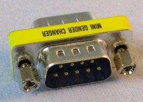DB9M to DB9M Low Profile Gender Changer