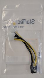 6in LP4 to 8 Pin PCI Express Video Card Power Cable Adapter