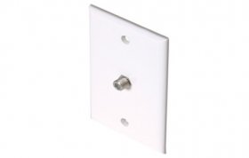 Standard TV Wall Plate F Coupler 5-900MHz (White)