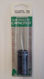 1,500uf 63V 105°C Radial Lead Electrolytic Capacitor