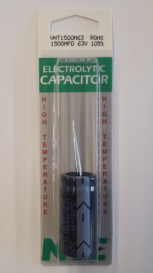 1,500uf 63V 105°C Radial Lead Electrolytic Capacitor