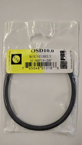 OSD10.0 Round Rubber Belt 10.0" IC, .21" Cross Section