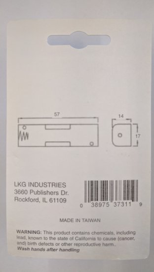 "AA" Battery Holder (Solder Lug)