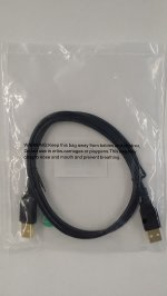 3Ft Black USB 2.0 A Male to A Male 28/24AWG Cable (Gold)