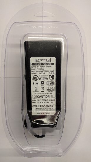 12VDC 6,000mA AC Adapter Regulated 2.1/5.5mm Tip+