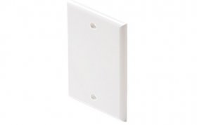 Blank Single Gang Wall Plate White