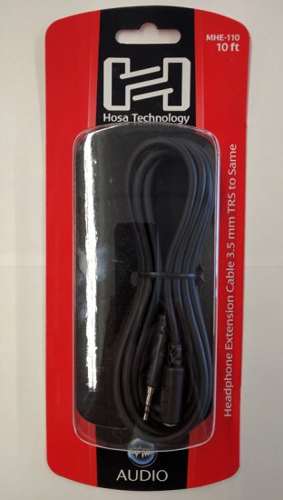 10Ft Headphone Extension Cable 3.5mm TRS to 3.5mm TRS