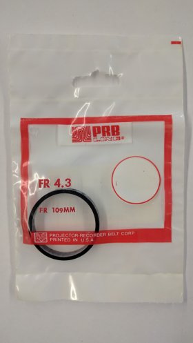 FR4.3 Flat Rubber Belt 4.2" IC, 0.25" CS, 0.046" Wall Thickness