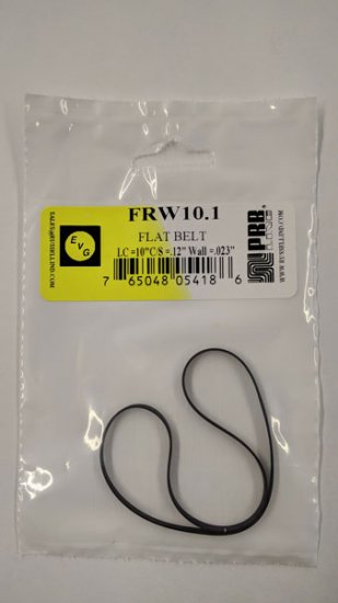 FRW10.1 Flat Rubber Belt 10.0\" IC, .12\" CS, .023\" Wall Thickness