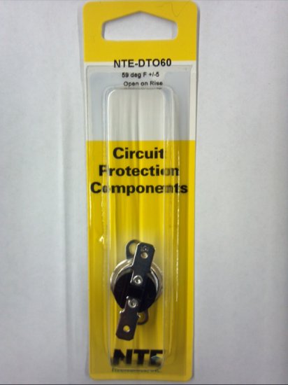 Disc Thermostat 59°F/15°C 15A 125V Open on Rise NTE