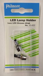 3mm Chrome LED Holder (2Pk)