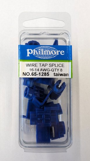 Wire Tap Splice Connector 16-14Awg Blue (8Pk)
