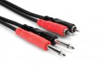 13.2Ft (4M) Stereo Interconnect Dual 1/4 in TS to Dual RCA