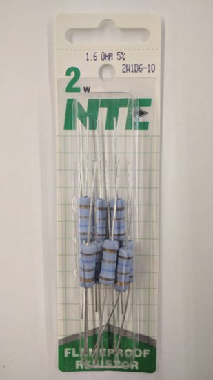 1.6 Ohm 2 Watt Metal Oxide Film Resistor (10Pk) 5% Tolerance