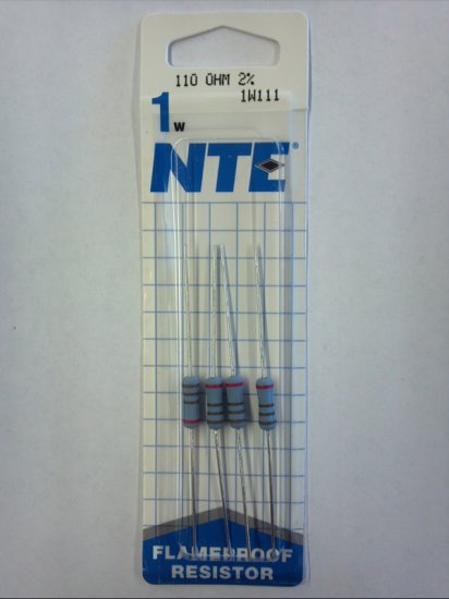 110 Ohm 1 Watt Metal Oxide Film Resistor (4Pk) 2% Tolerance