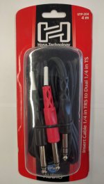 13.2Ft (4m) Insert Cable 1/4in TRS to Dual 1/4in TS