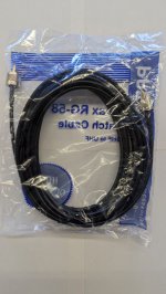 20Ft RG-58A/U Double Shield Cable, PL-259 UHF Plug/Plug