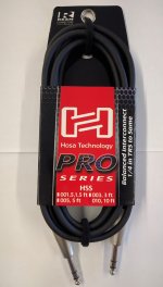 10Ft Pro Balanced Interconnect REAN 1/4in TRS to Same