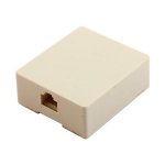 8 Conductor (8P8C) Telephone Jack Surface Mount Ivory