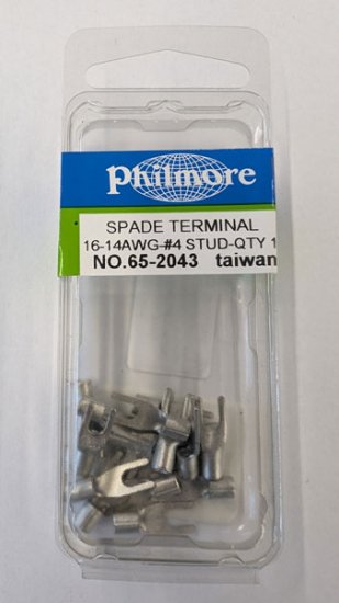 Fork/Spade Non-Insulated 16-14Awg #4 Stud (15Pk)