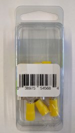 Quick Connect Female Insulated 12-10Awg 0.375" (6Pk) YellowVinyl