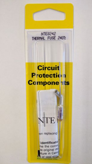 NTE8242 Thermal Fuse 240°C/464°F 15A Axial