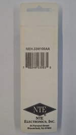 0.33uf 100V Axial Lead Electrolytic Capacitor