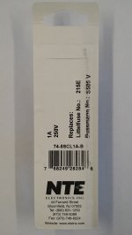 1 Amp (S505-V) Axial Ceramic Fuse 5Pk Slow Blow 5x20mm