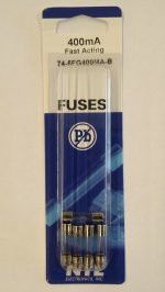 0.4 Amp (400mA) GMA Glass Fuse (5Pk) Fast Acting 5x20mm