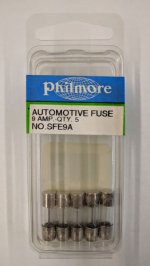 9 Amp (SFE) Auto Fuse 32V 1/4" x 7/8" (5Pk)