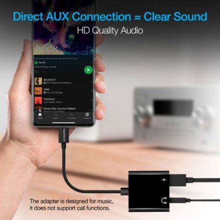 Naztech USB-C & 3.5mm Audio + Charge Adapter