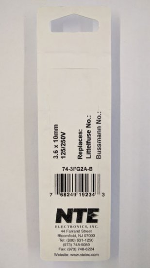 2 Amp Micro Cartridge Fuse (5Pk) Fast Acting 3.6x10mm