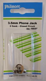 (3.5mm) 1/8" 3.5mm Mono Panel Mount Jack Closed Circuit