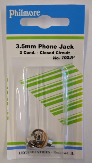 (3.5mm) 1/8" 3.5mm Mono Panel Mount Jack Closed Circuit