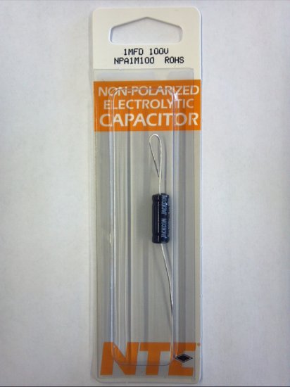 1uf 100V Non-Polar Axial Lead Electrolytic Capacitor