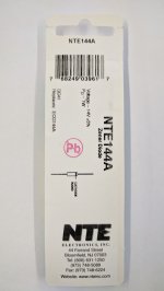 NTE144A Zener Diode (2Pk) 14V 1Watt