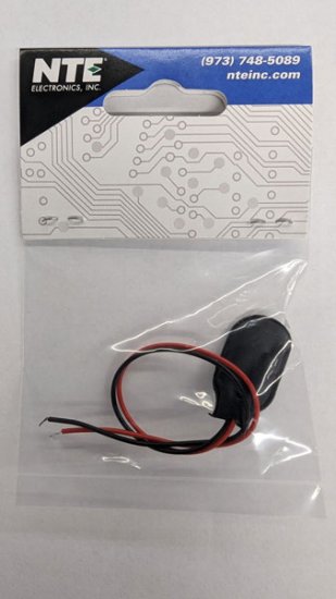 9V Battery Snap (Economy) Vinyl, 5.9" Leads on End